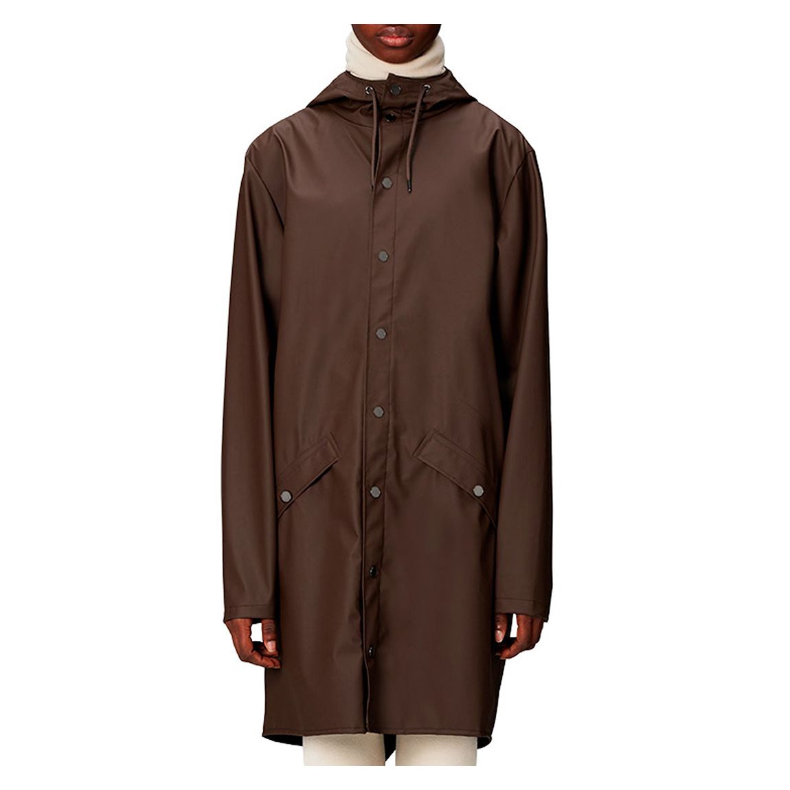 Chocolate Unisex Long Waterproof Rain Jacket main product photo