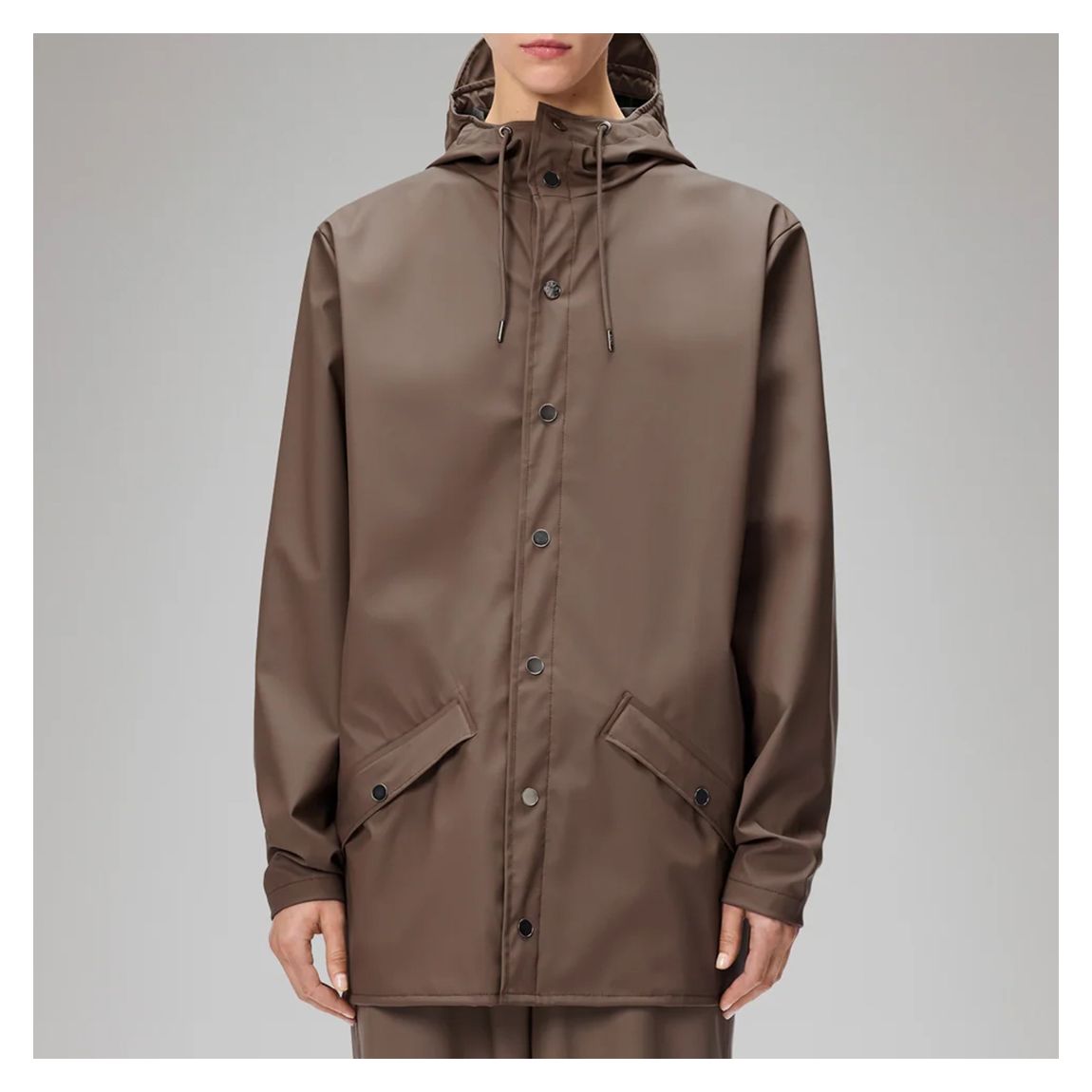 Taupe Unisex Waterproof Rain Jacket main product photo