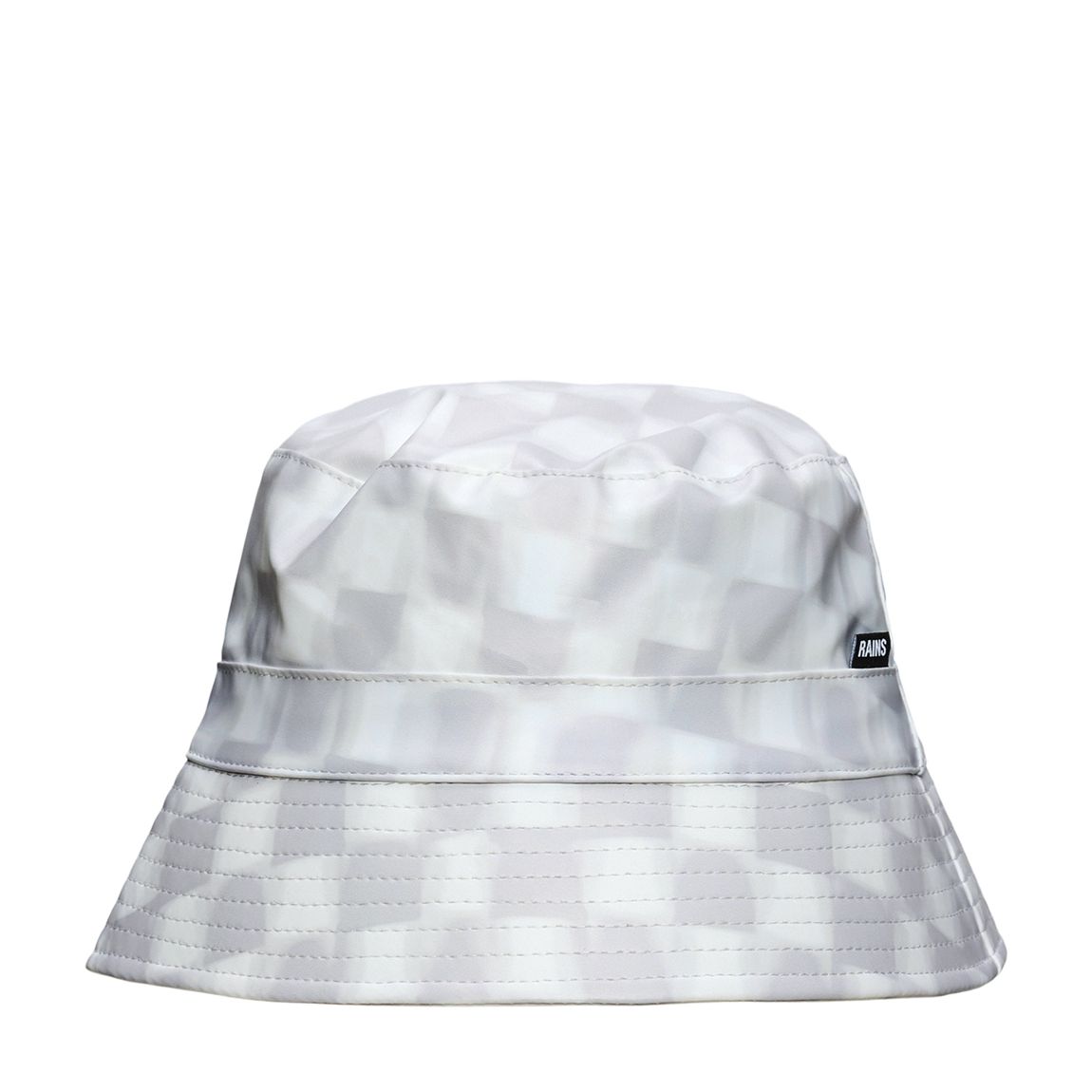 White Check Unisex Waterproof Bucket Hat main product photo