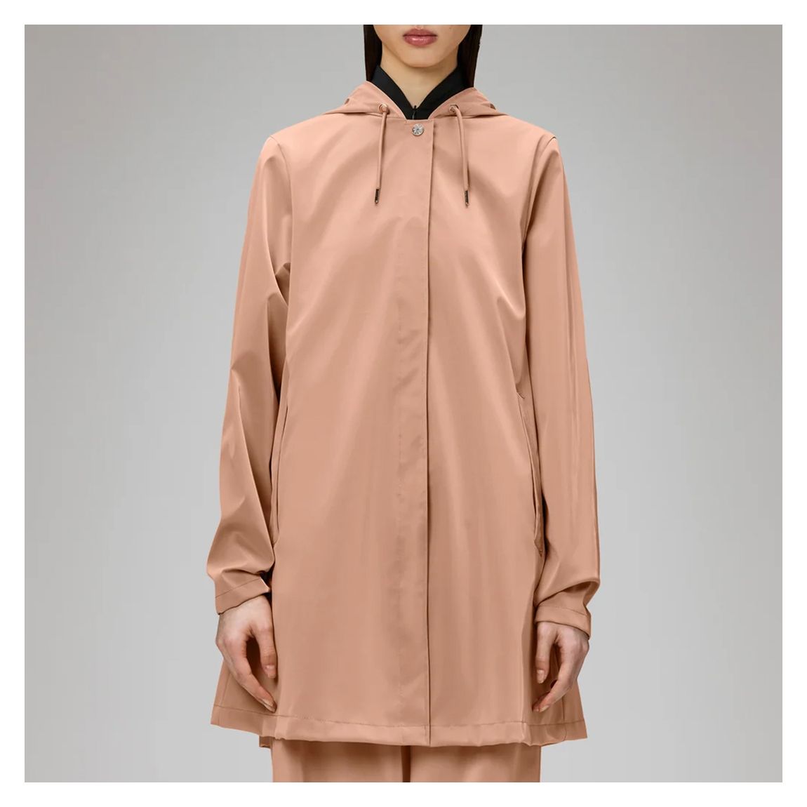 Peach A-Line Unisex Waterproof Rain Jacket main product photo