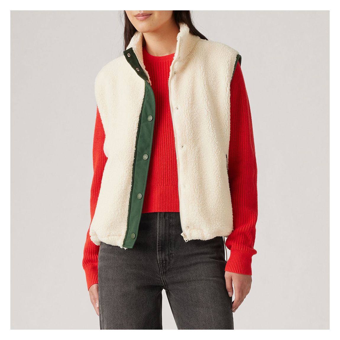 Cream Ramsey Sherpa Vest main product photo