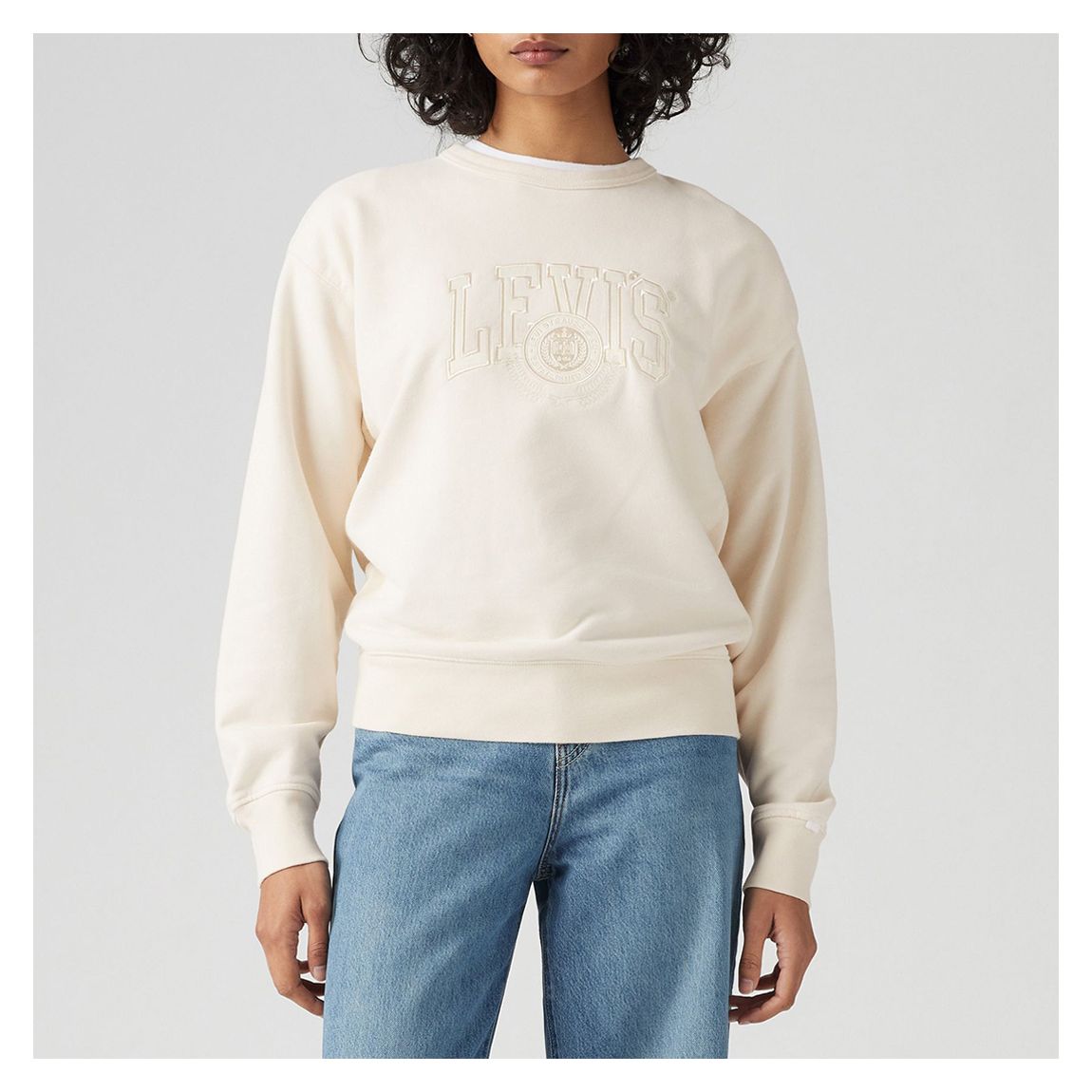 Cream Graphic Heritage Cotton Sweatshirt main product photo