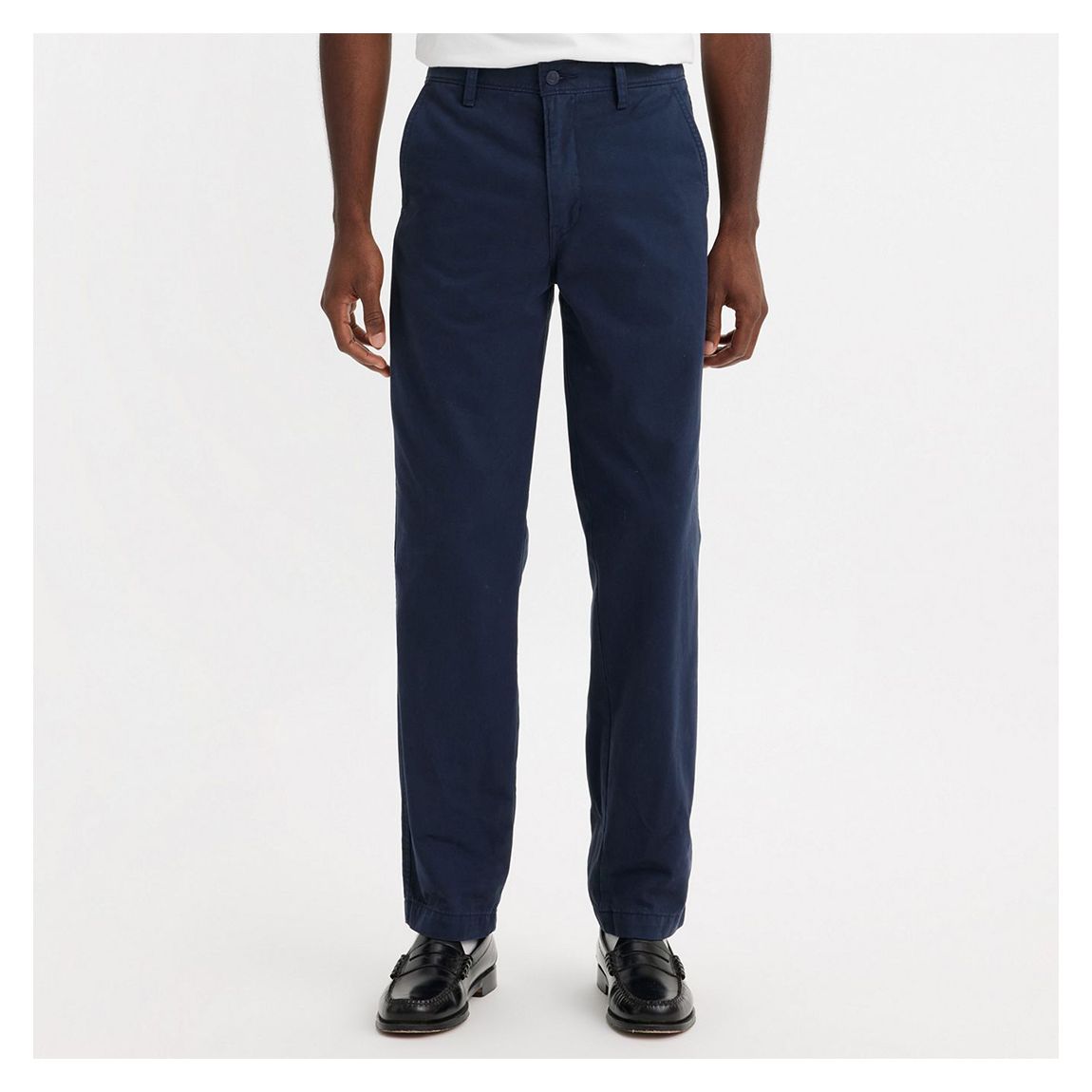 Navy Relaxed Straight Chino Trousers main product photo