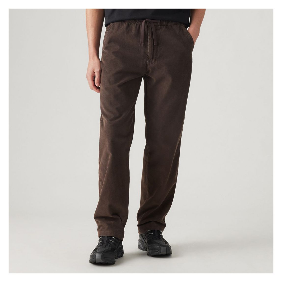 Brown Tapered Corduroy Cotton Trousers main product photo