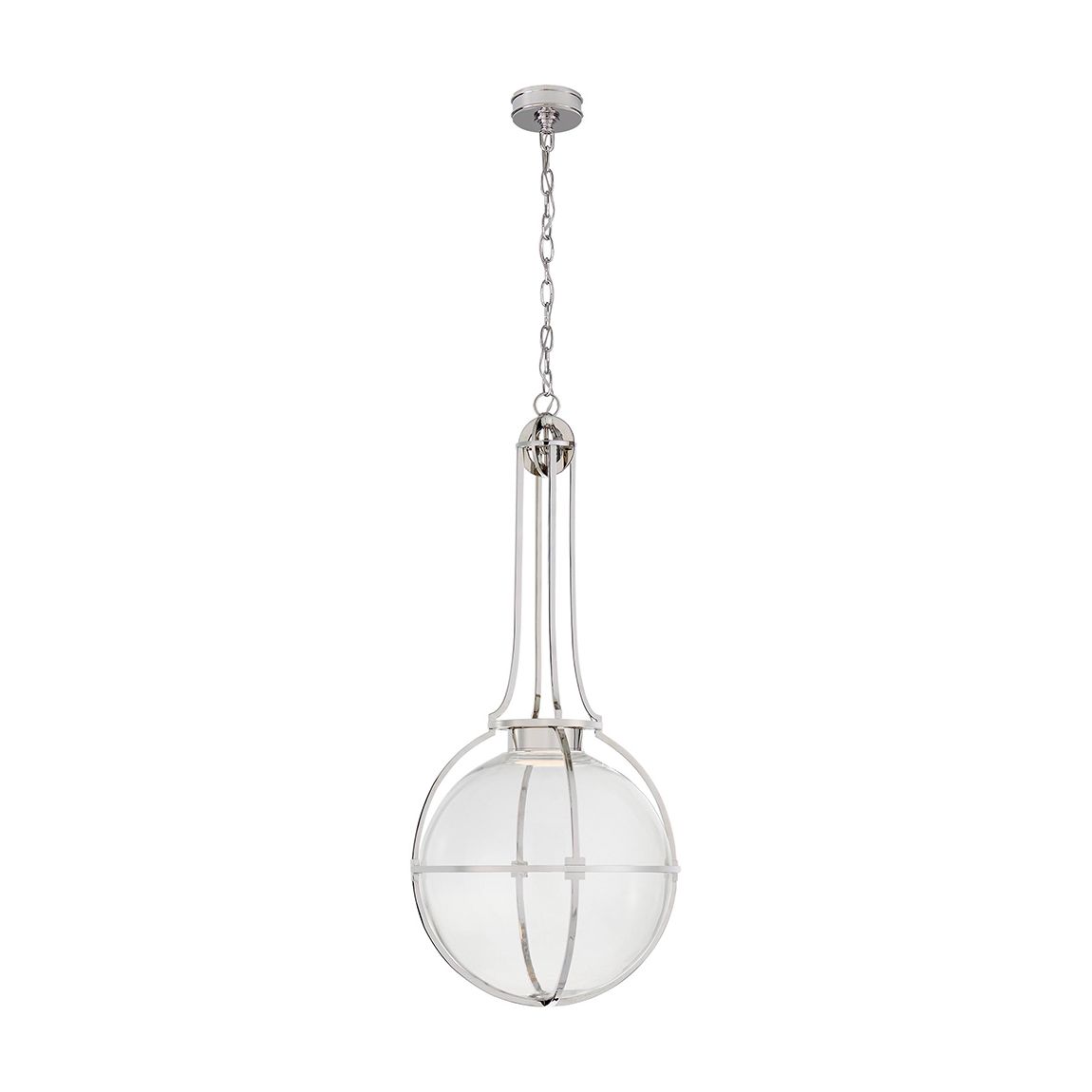Gracie Large Captured Globe Pendant, Silver main product photo