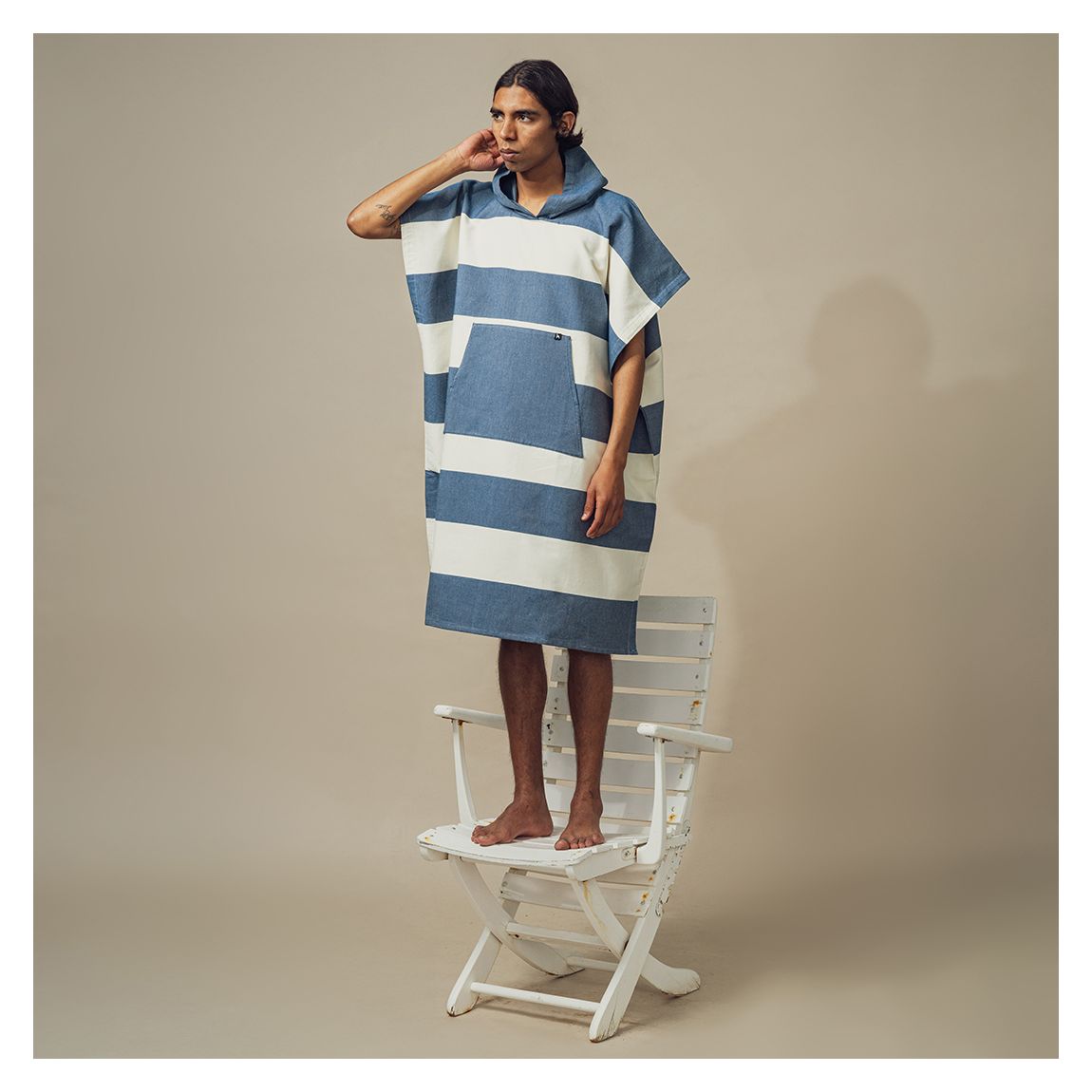 Bedu Dark Blue Poncho Adult main product photo