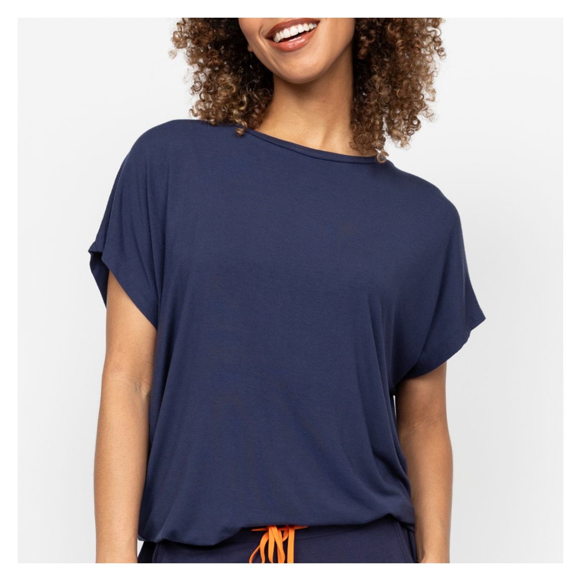 Alpes Jersey Cap Sleeve Pyjama Top main product photo