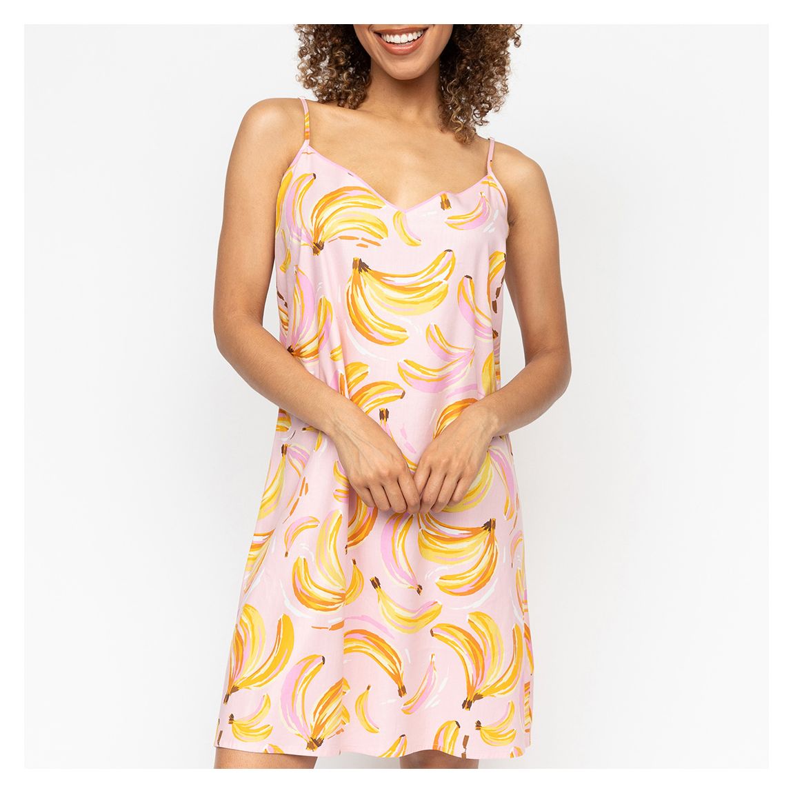 Betsy Banana Print Strappy Nightdress main product photo