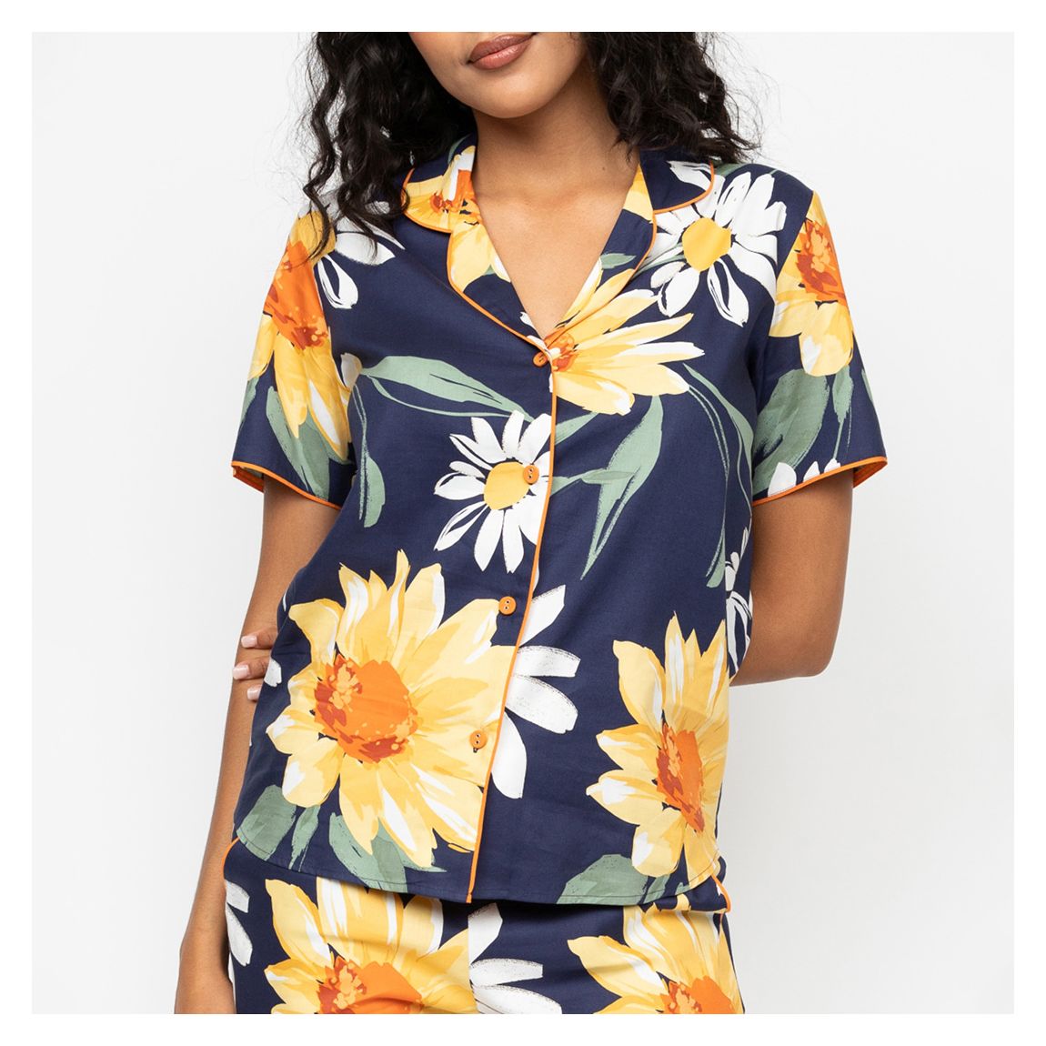 Georgina Floral Print Short Sleeve Pyjama Top main product photo