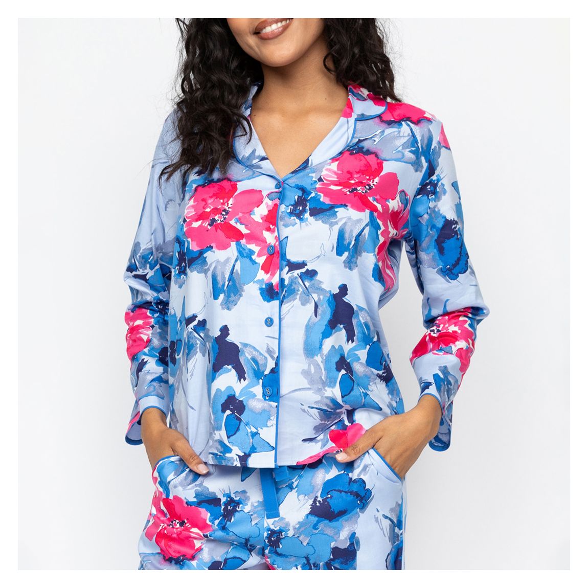 Lyla Floral Long Sleeve Pyjama Top main product photo
