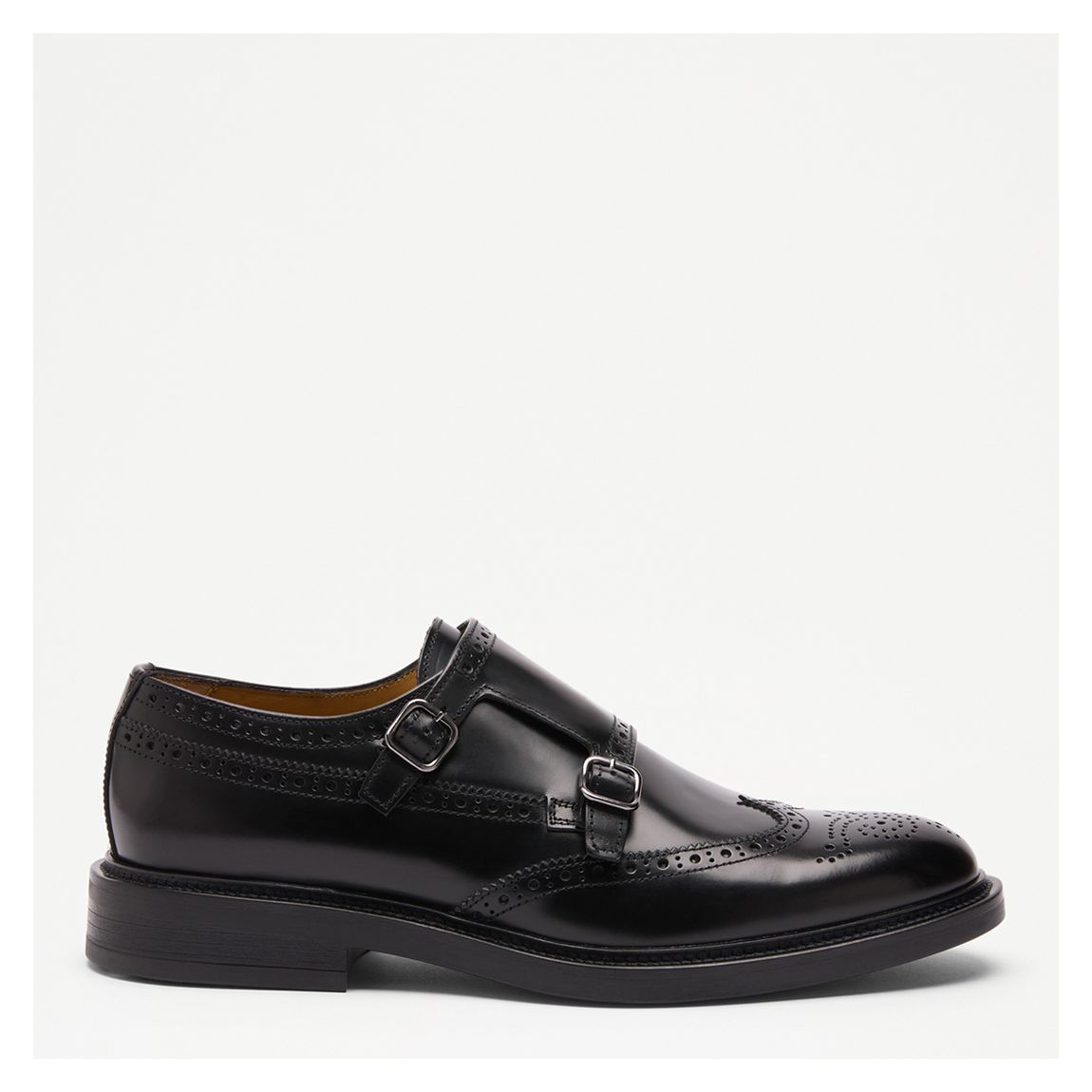 Men's Black Cassio Double Monk Brogues main product photo