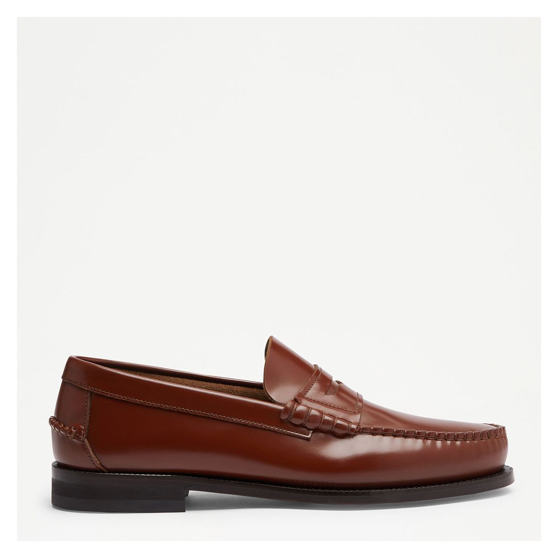 Men's Dark Tan Dartmouth Leather Saddle Loafer main product photo
