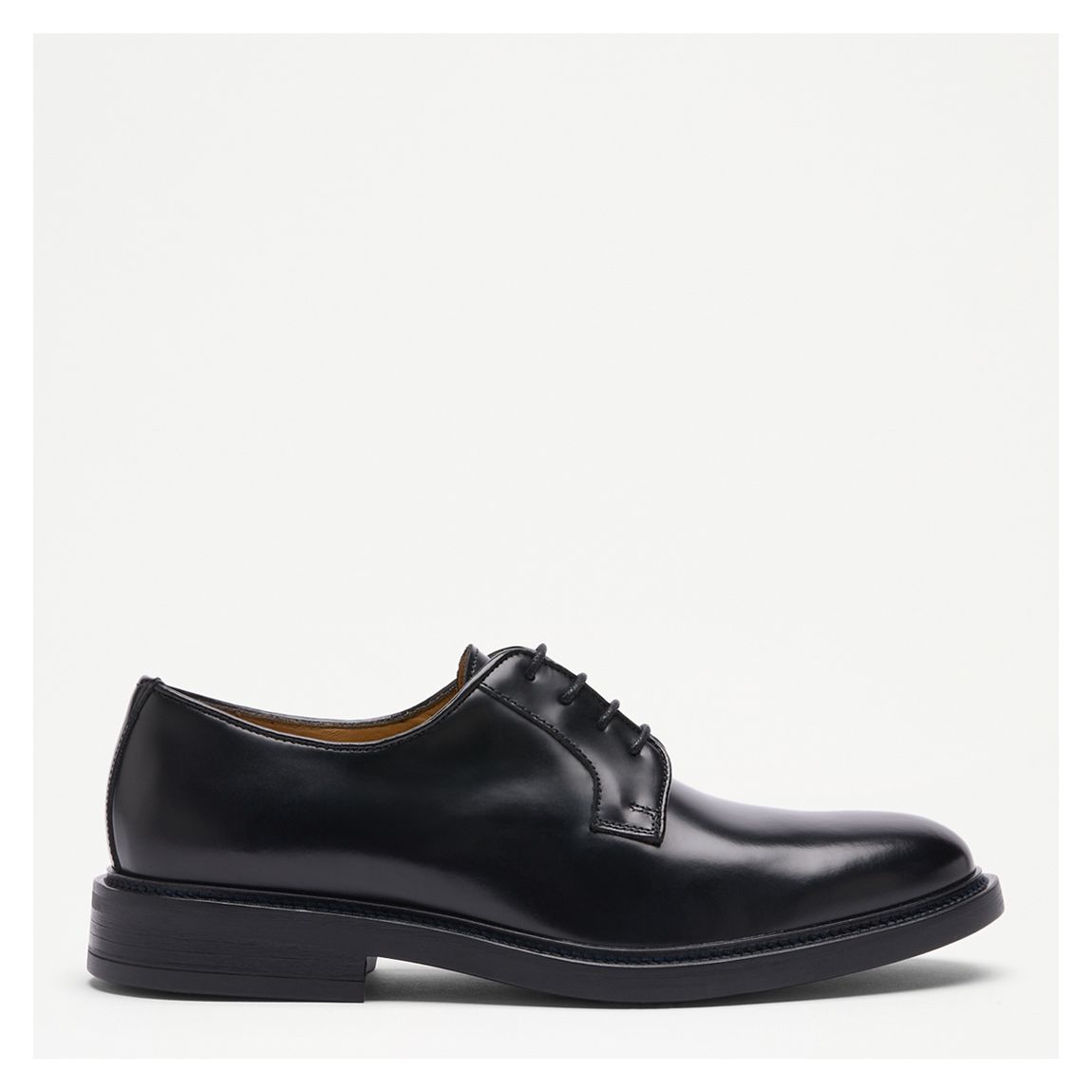 Men's Black Benvolio Leather Chunky Derby Shoes main product photo