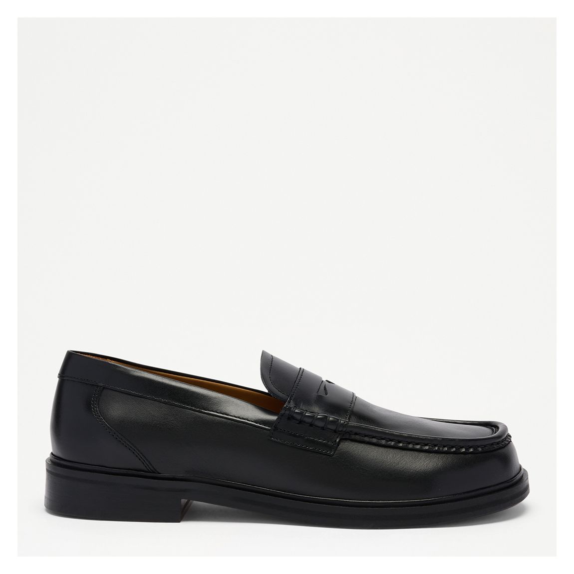 Men's Black Newland Leather Formal Loafer main product photo
