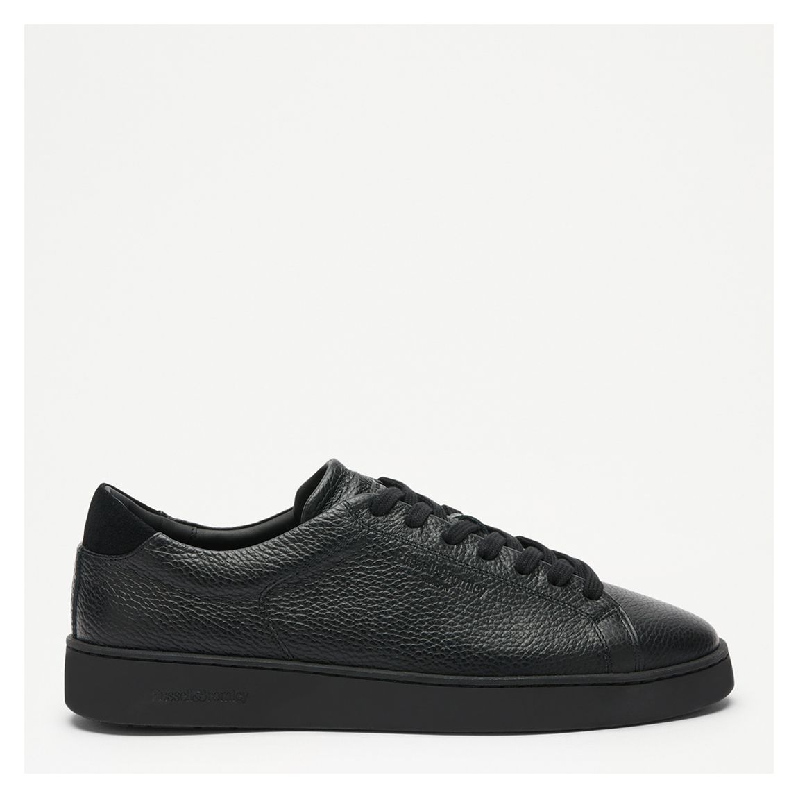 Men's Black Hawthorn Leather Trainers main product photo