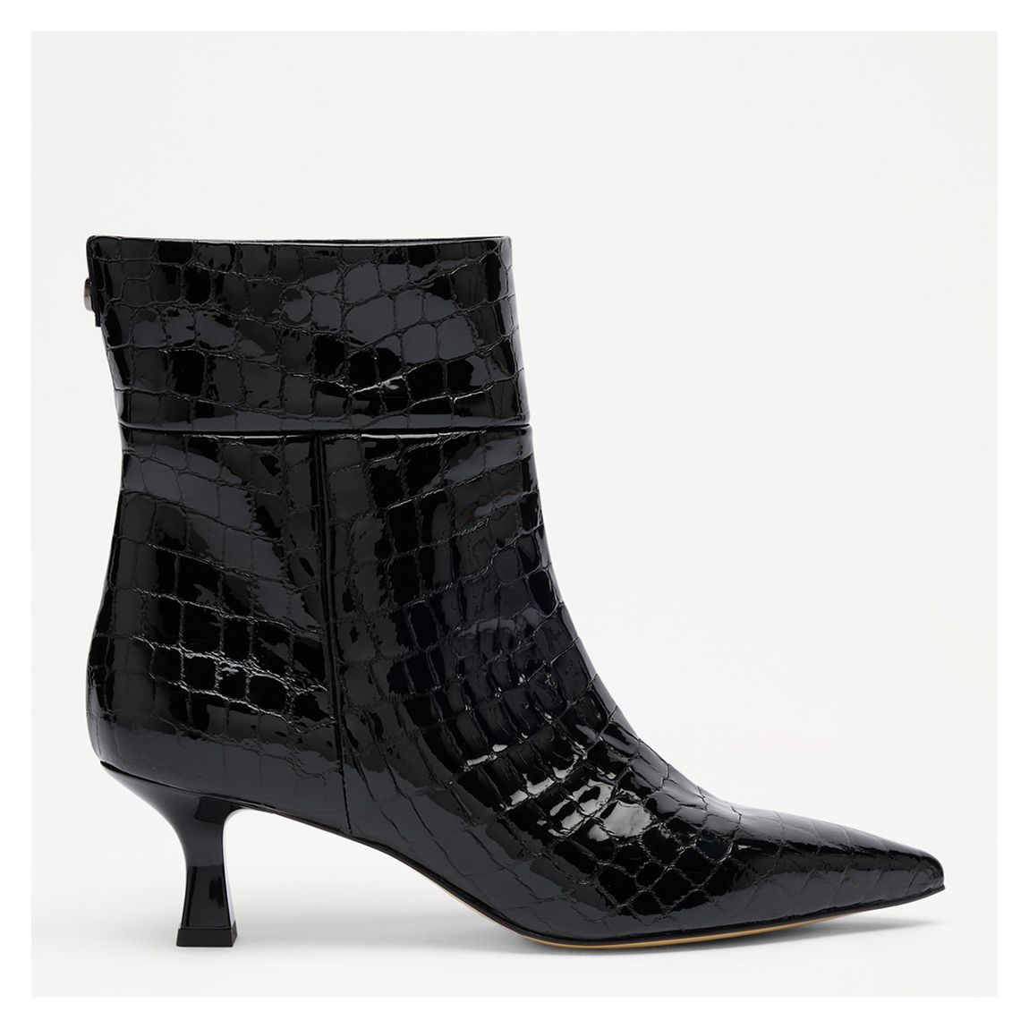 Women's Black/Print Eve Leather Heeled Ankle Bootss main product photo