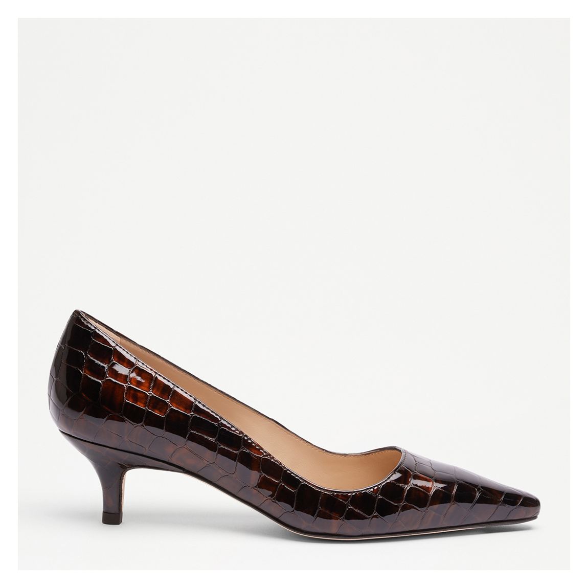 Women's Chocolate Printed Cros Evelyn Court Heels main product photo