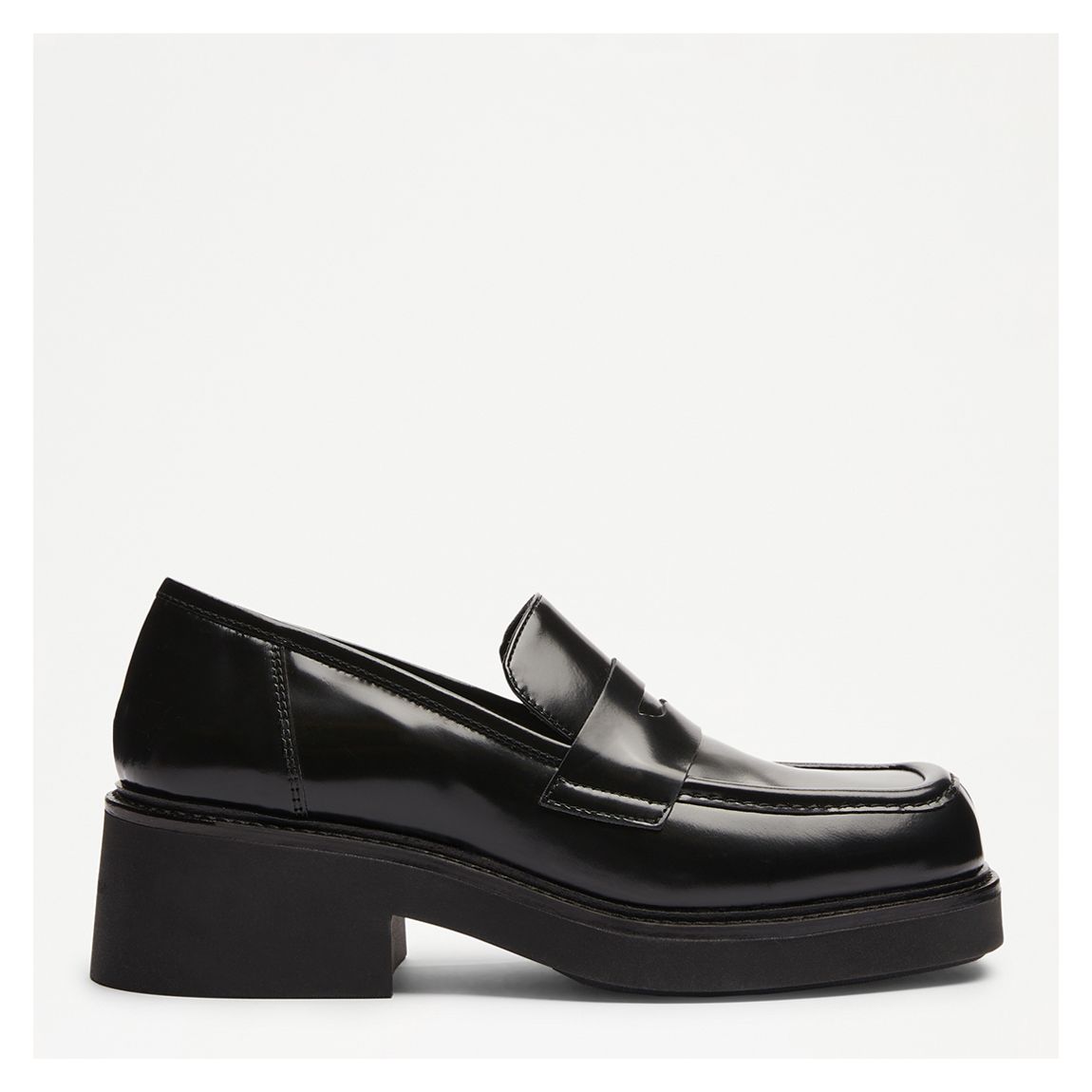 Women's Black Solo Square Toe Loafer main product photo