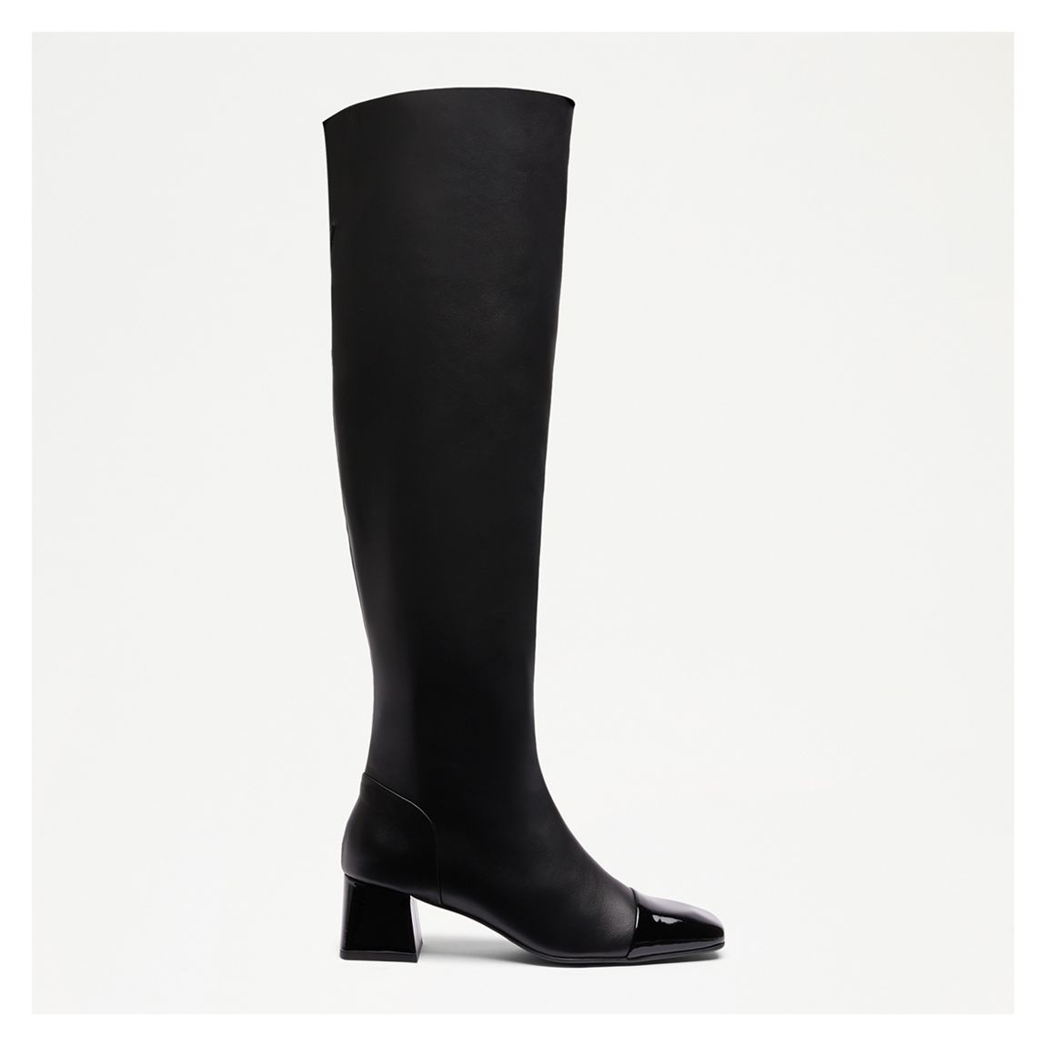 Women's Black Thelma High Patent Heeled Tall Boots main product photo