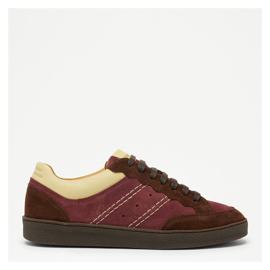 Women's Bordeaux Roller Suede Lace Up Trainers main product photo