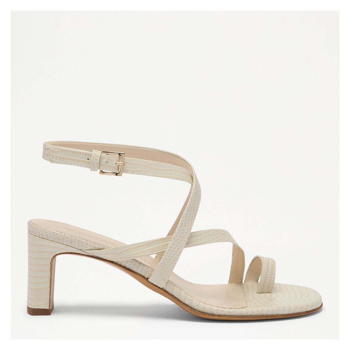 Women's Off White Lizard Ashley Heeled Toe Post Sandals main product photo