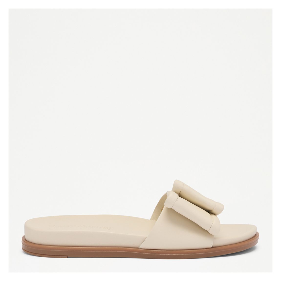Women's Off White Beline Footbed Leather Flat Mule Sandal main product photo