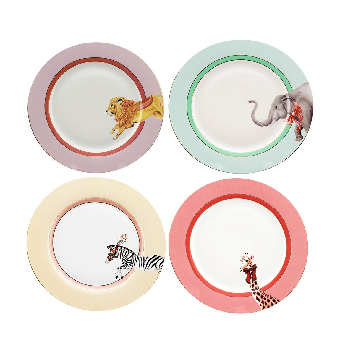 Set of 4 Animal Side Plates main product photo
