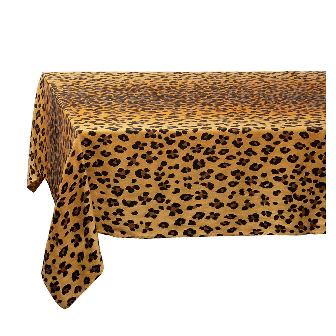 Linen Sateen Leopard Tablecloth, Medium main product photo