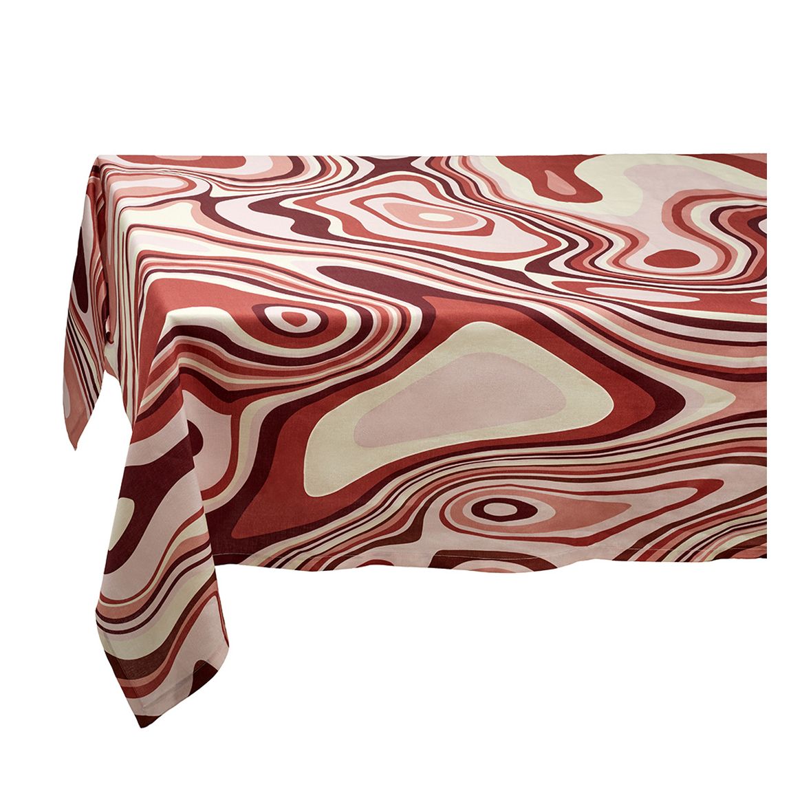 Linen Sateen Waves Tablecloth, Medium main product photo
