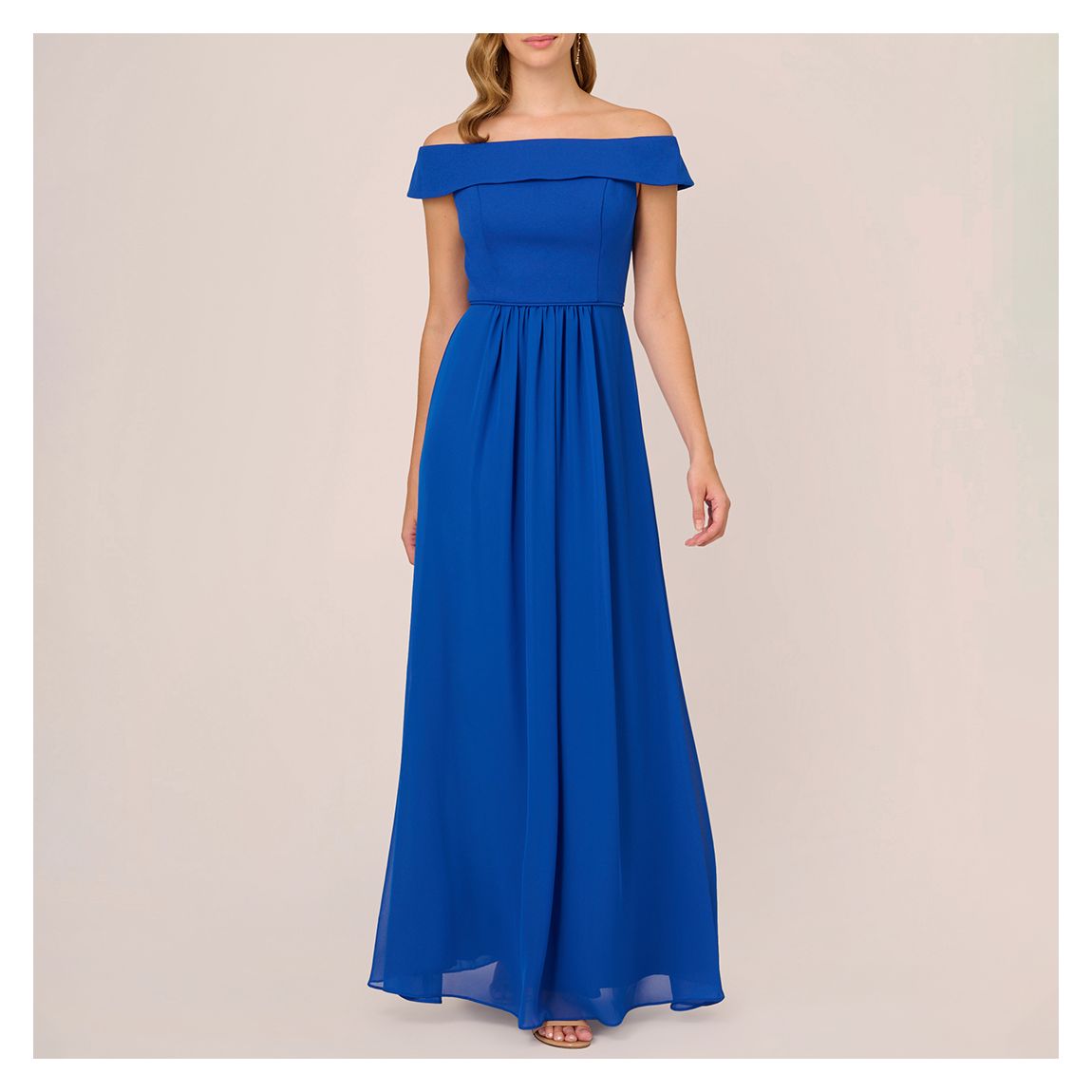 Blue Crepe Chiffon Gown main product photo