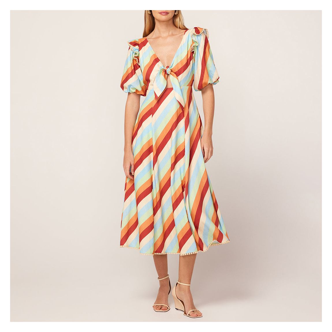 Pia Multi Stripe Midi Dress main product photo
