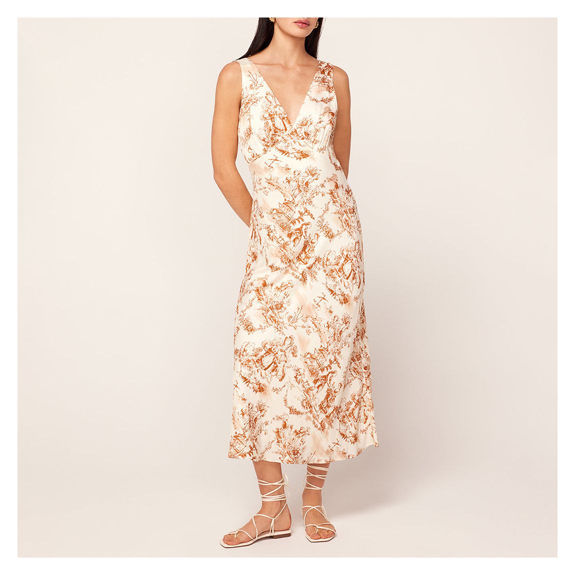 Ivory Claire Toile De Jouy Slip Dress main product photo