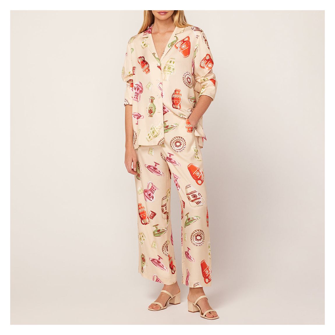 RomiIvory na Pottery Print Trousers main product photo