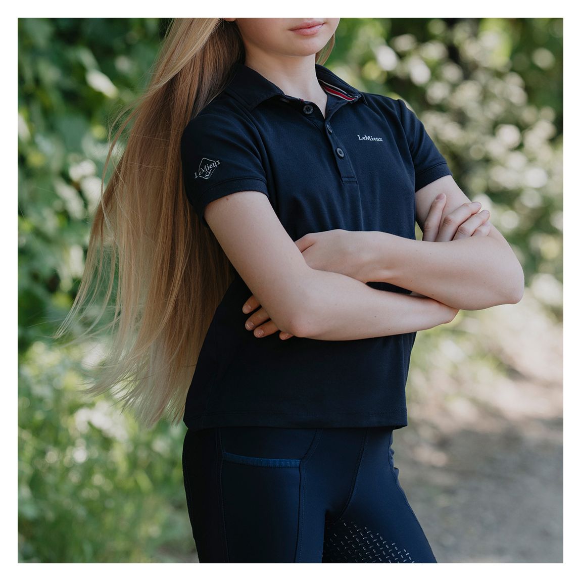 Navy Junior Pro Polo Shirt main product photo