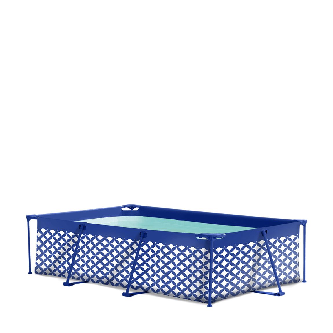 Elegance Dark Blue White Frame Pool 260x160x65 main product photo