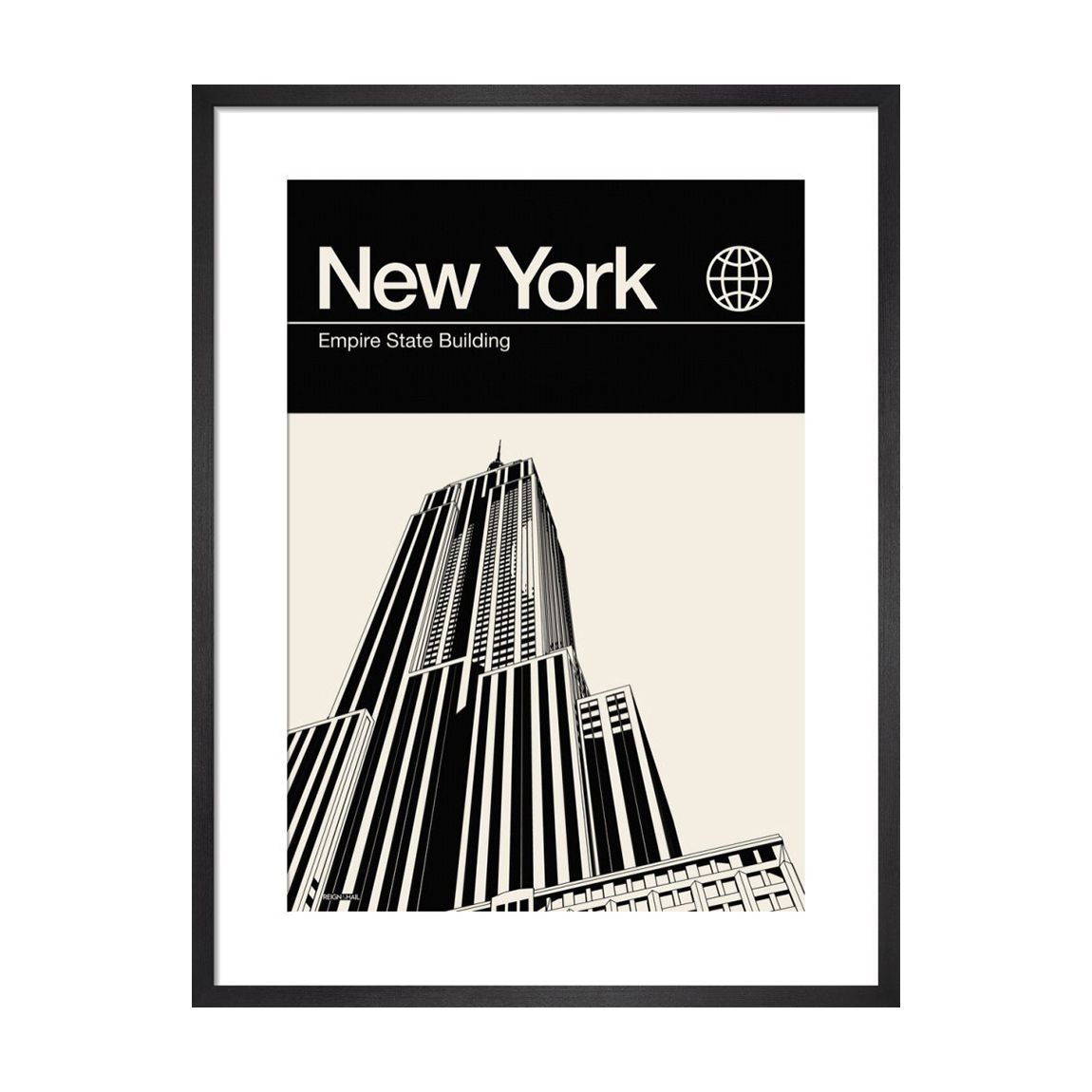 New York (b&w) 36x28cm Framed Print main product photo