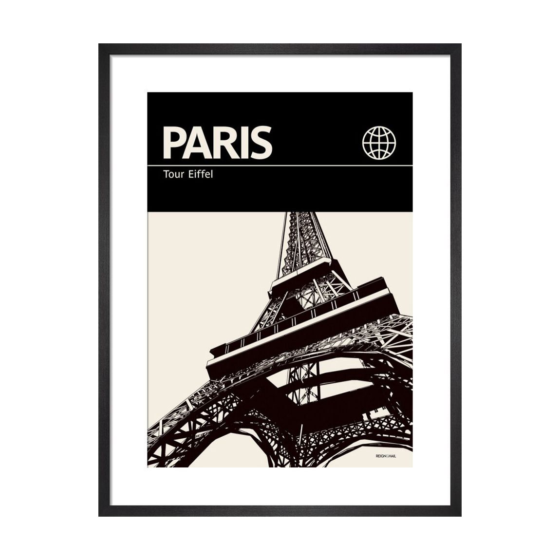 Paris (b&w) 36x28cm Framed Print main product photo