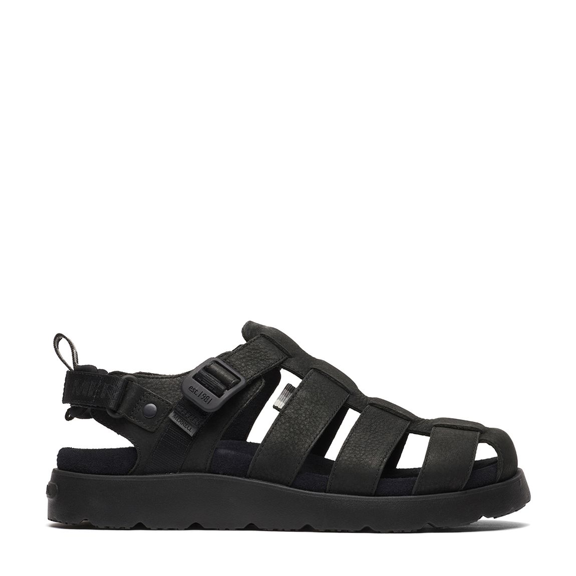 Women's Black Fleur Fisherman Sandals main product photo