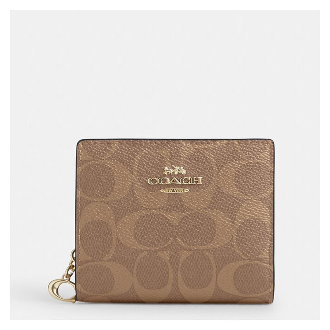 Beige Coach Snap Wallet main product photo