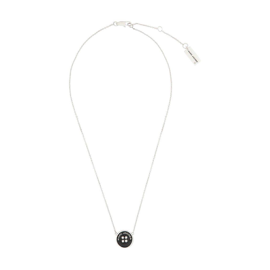 Women's Silver & Black Marc Jacobs Button Pendant Necklace main product photo