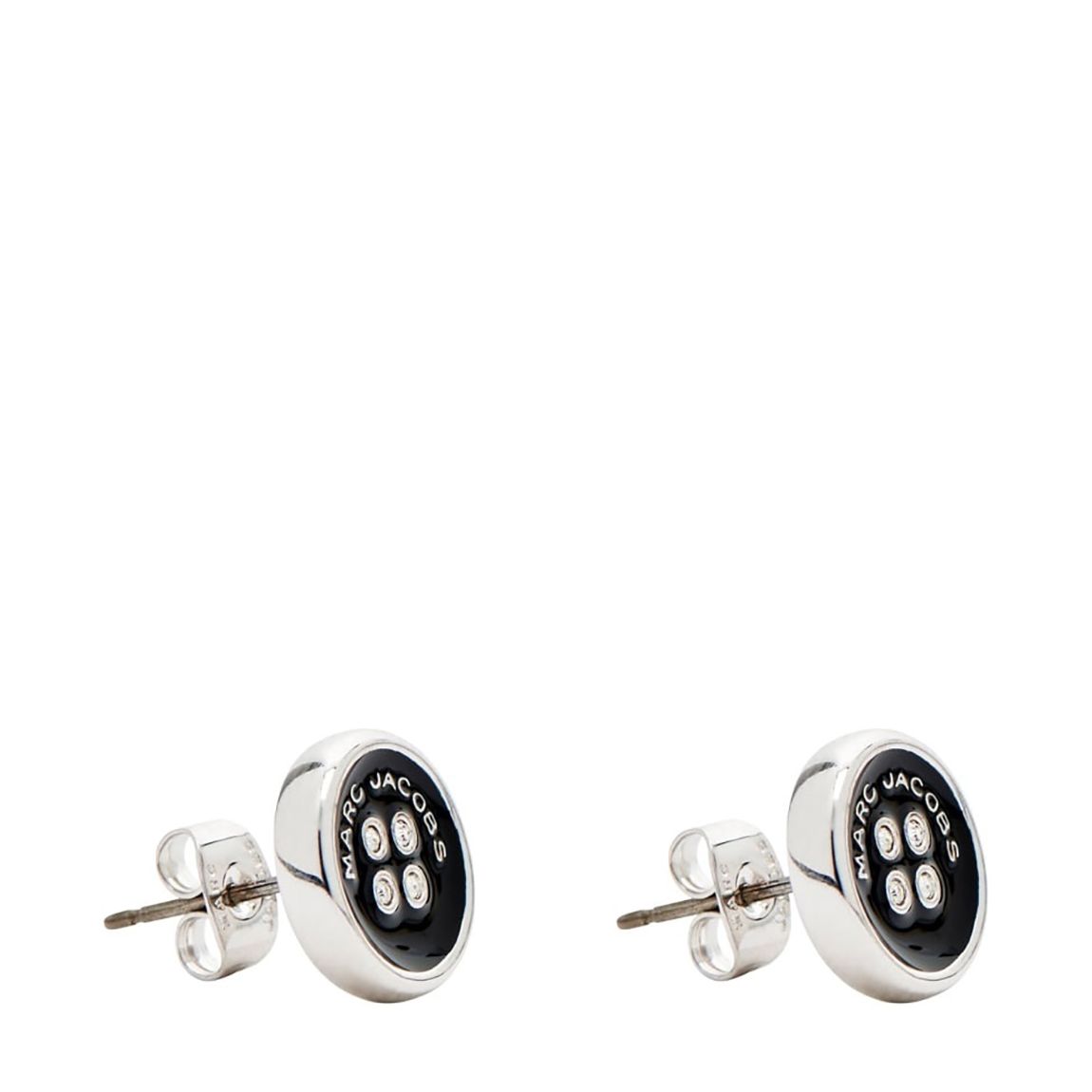 Women's Black & Silver Marc Jacobs Button Earrings main product photo