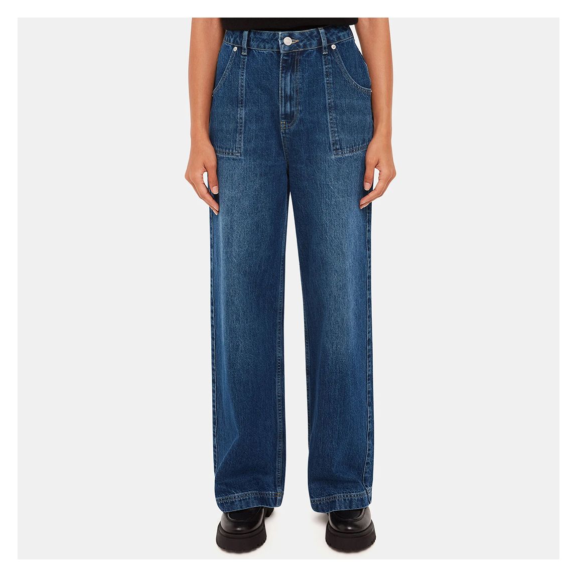 Dark Blue Authentic Raya Straight Jeans main product photo