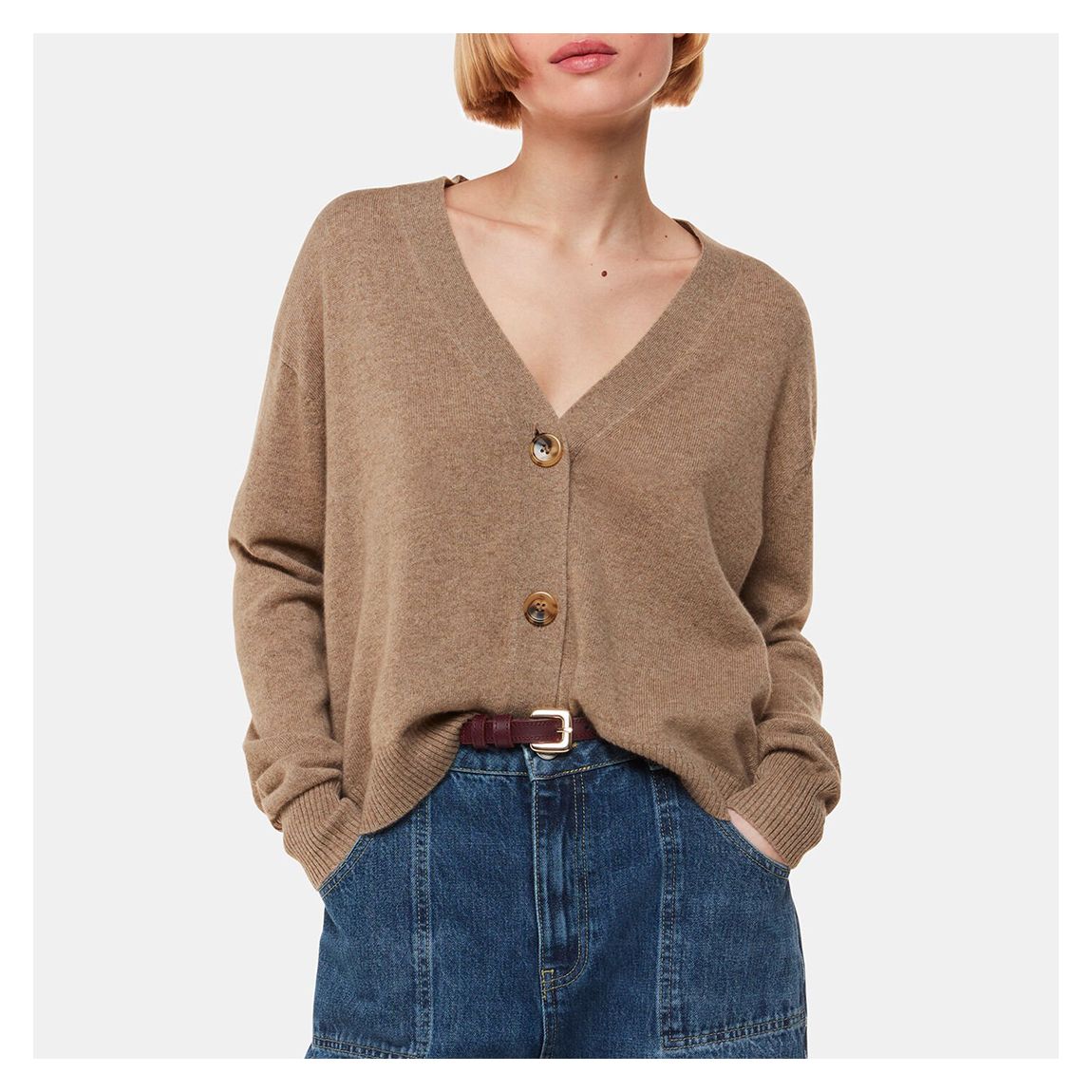 Camel Cashmere Cardigan main product photo