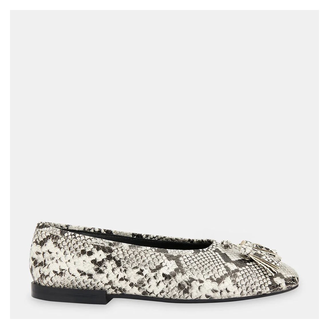 Grey Cilou Tassel Snake Ballet Pumps main product photo