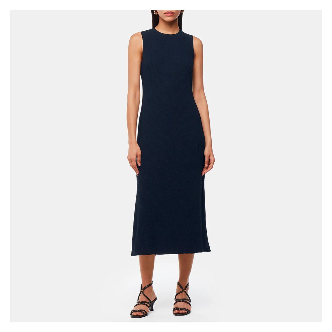 Navy Erin Textured Dress main product photo