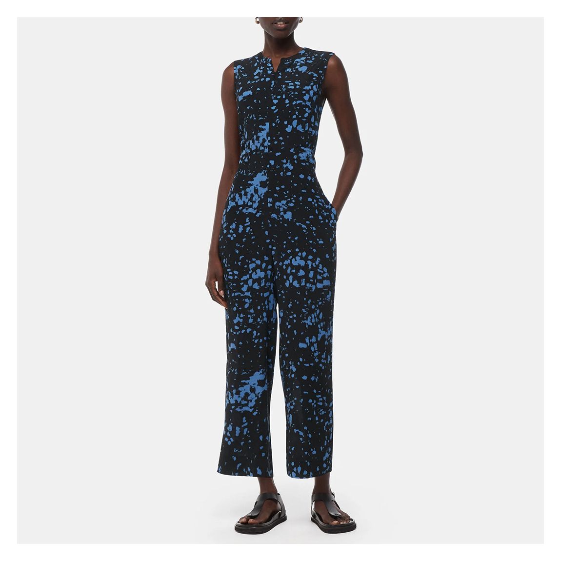 Black/Blue Smudged Spot Josie Jumpsuit main product photo