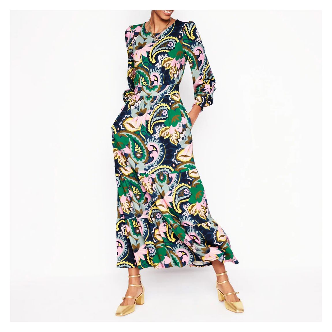 Multi Tabitha Print Tiered Dress main product photo