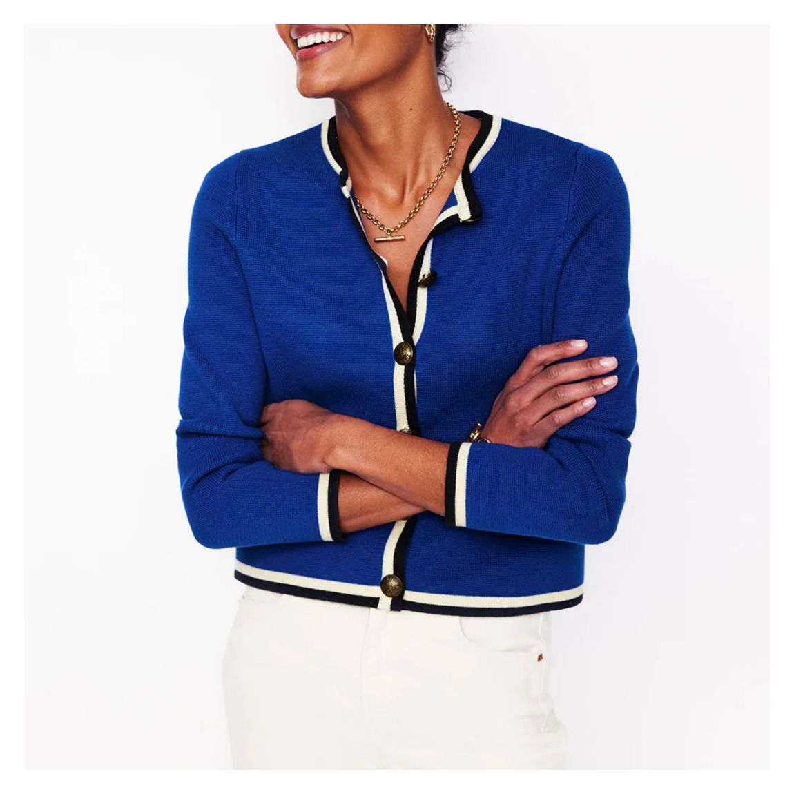 Bright Blue Holly Knitted Jacket main product photo