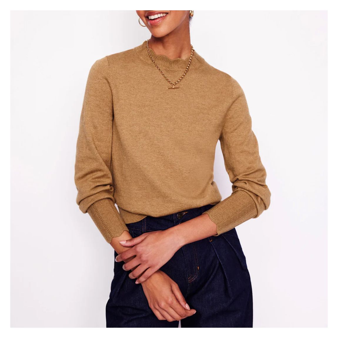 Camel Imi Scalloped Jumper main product photo