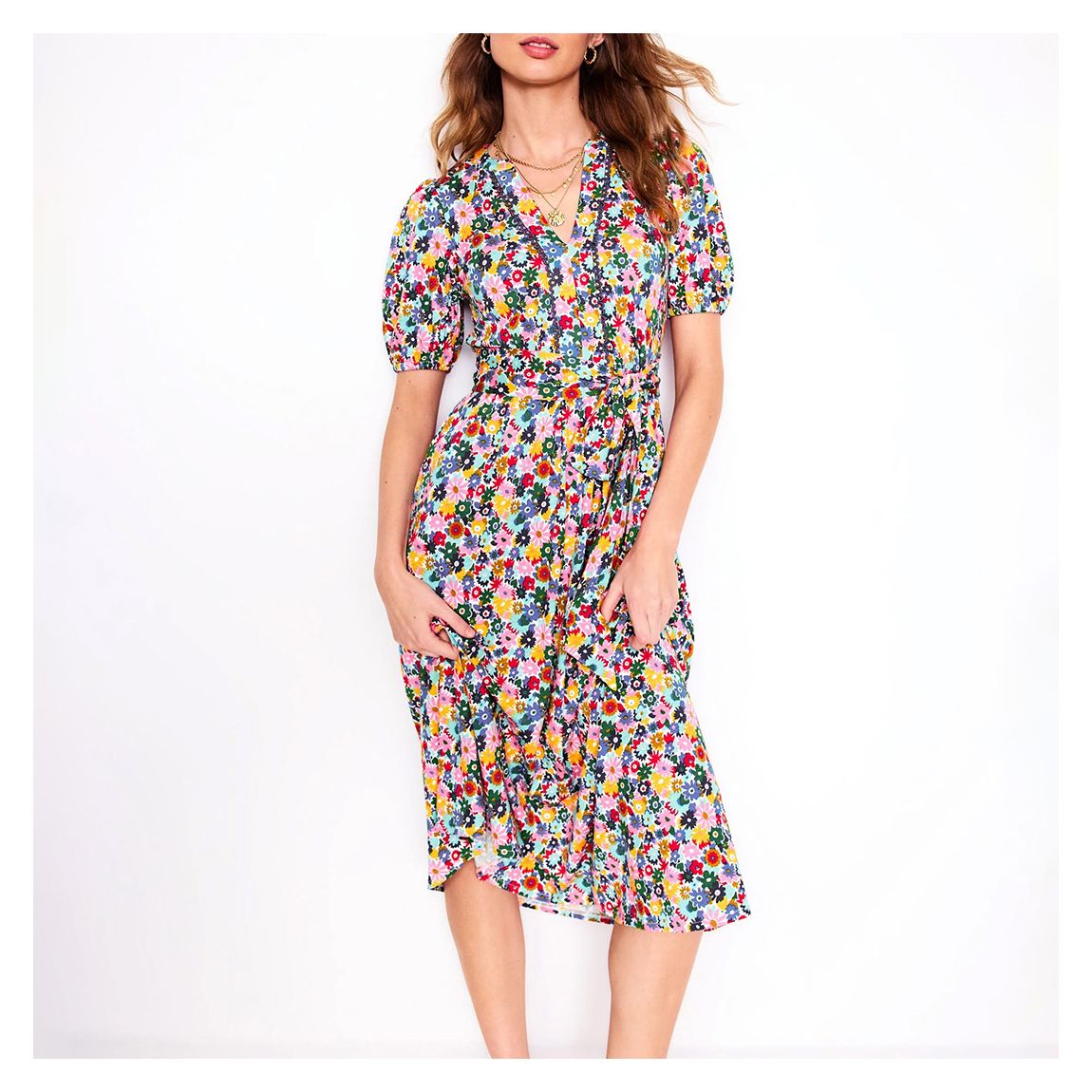 Multi Printed Sofia Midi Dress main product photo